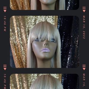 Long 22 in blond wig